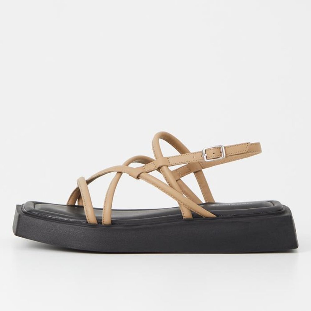 Vagabond Beige Strappy Platform Sandals